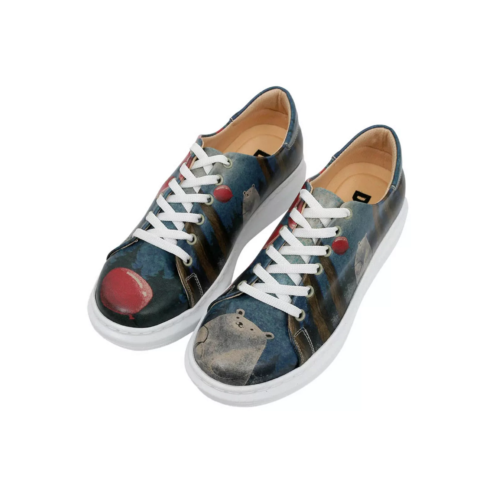 DOGO Plateausneaker "Damen Myra Bear With A Balloon Vegan Damen Sneaker / F günstig online kaufen