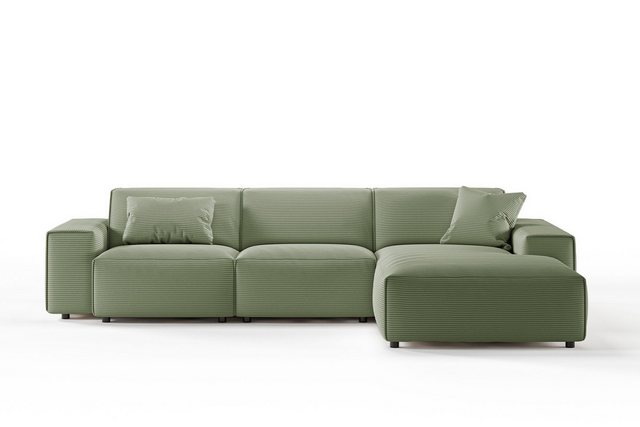 KAWOLA Ecksofa RANI, Sofa Cord, Recamiere rechts od. links, versch. Farben günstig online kaufen