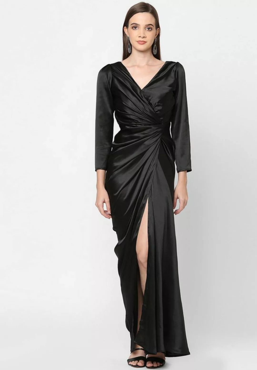 MISH Maxikleid Arya Asymmetrischer Fall, Wickelstil, plissiert günstig online kaufen