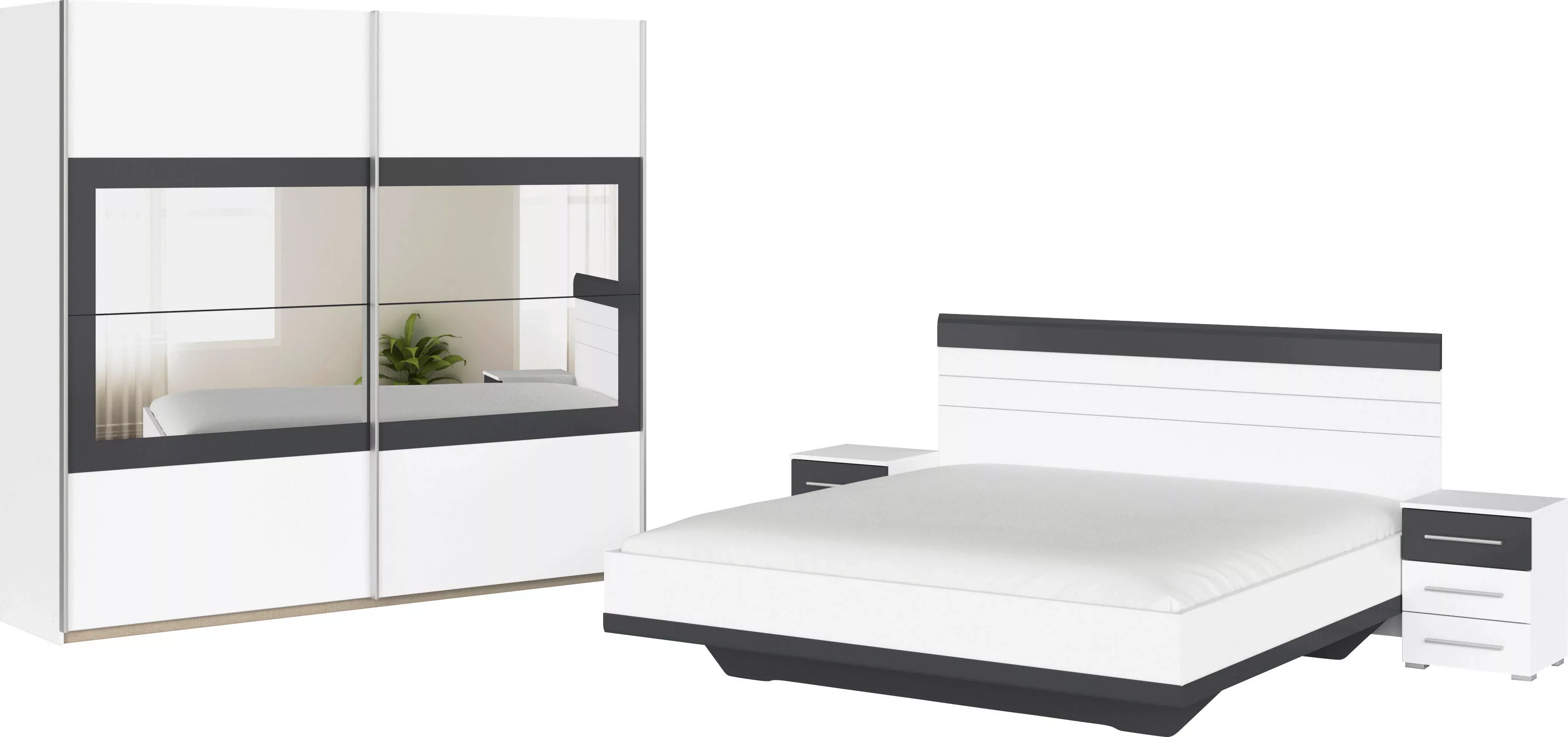 rauch Schlafzimmer-Set "Tarragona", (Set, 4 tlg.), Schrank in 3 Breiten, Be günstig online kaufen