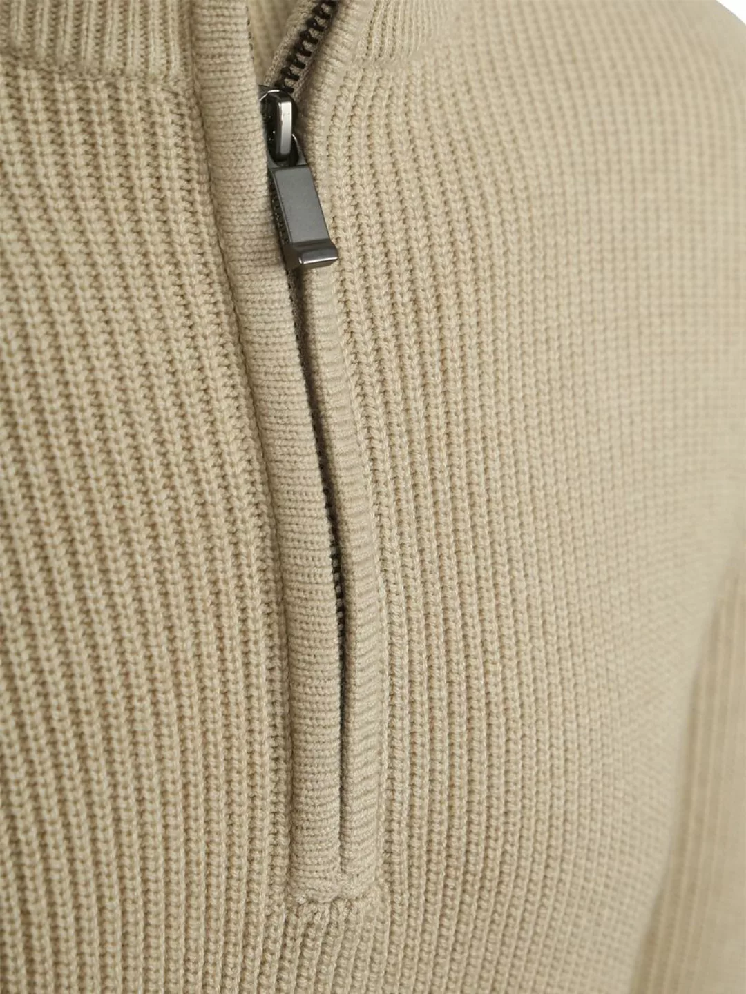 Suitable Half Zip Pullover Patch Ecru - Größe M günstig online kaufen
