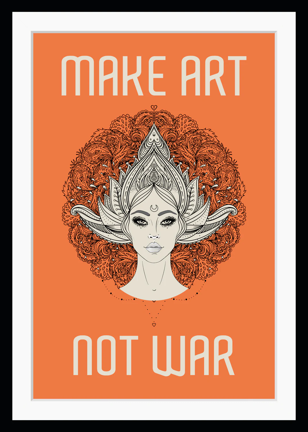 queence Bild "MAKE ART NOT WAR 2.0", Sprüche & Texte, Frau, Spruch, Abstrak günstig online kaufen
