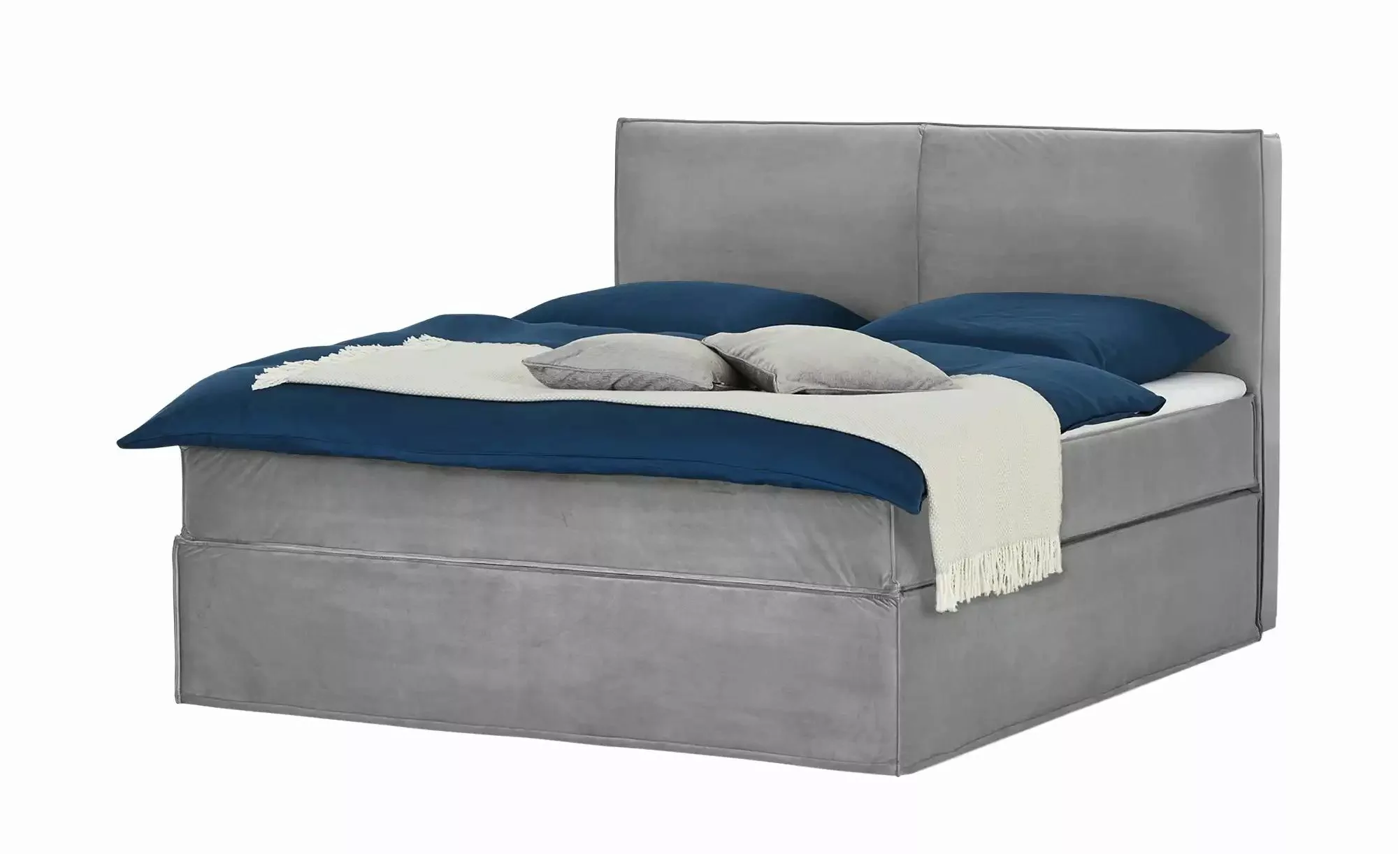 Boxi Boxspringbett 180 x 200 cm mit trendigem Keder Boxi Urban ¦ grau ¦ Maß günstig online kaufen