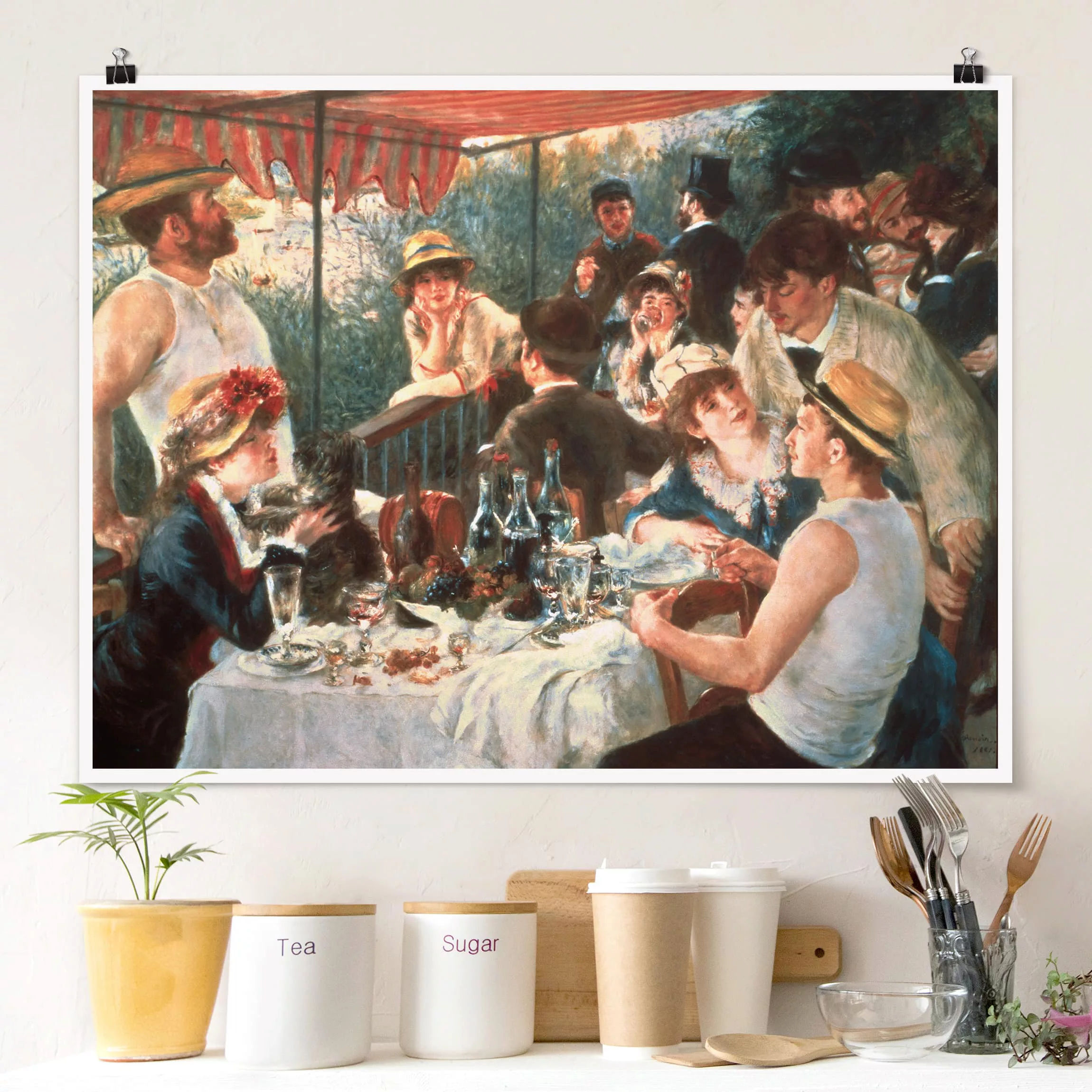 Poster Kunstdruck - Querformat Auguste Renoir - Das Frühstück der Ruderer günstig online kaufen