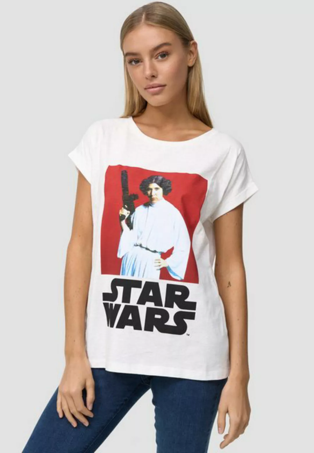 Recovered T-Shirt Star Wars Princess Leia GOTS zertifizierte Bio-Baumwolle günstig online kaufen