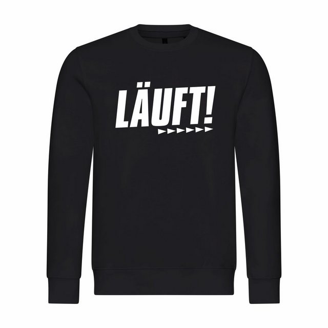 deinshirt Rundhalspullover Herren Pullover Läuft Mit Print Motiv, Grafik günstig online kaufen