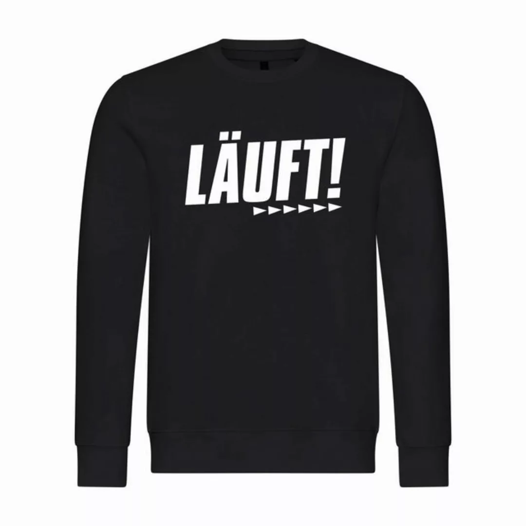 deinshirt Rundhalspullover Herren Pullover Läuft Mit Print Motiv, Grafik günstig online kaufen