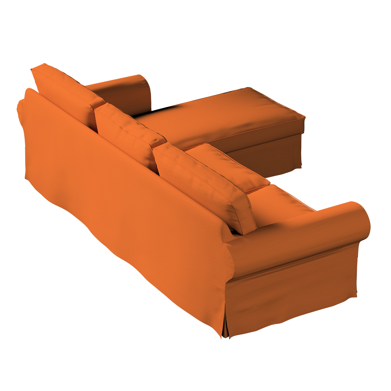 Bezug für Ektorp 2-Sitzer Sofa mit Recamiere, Karamell, Ektorp 2-Sitzer Sof günstig online kaufen