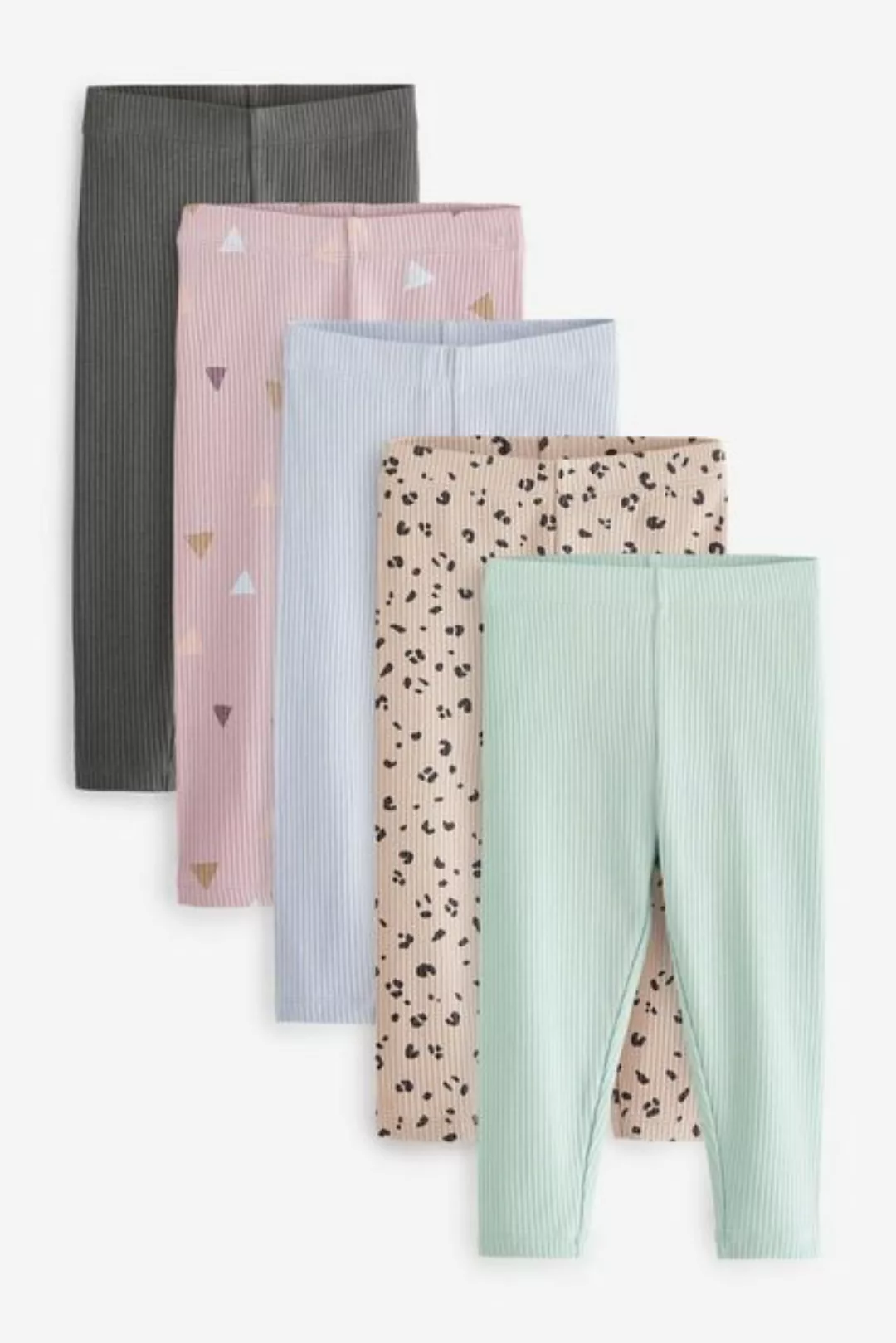 Next Leggings Gerippte Jersey-Leggings im 5er-Pack (5-tlg) günstig online kaufen