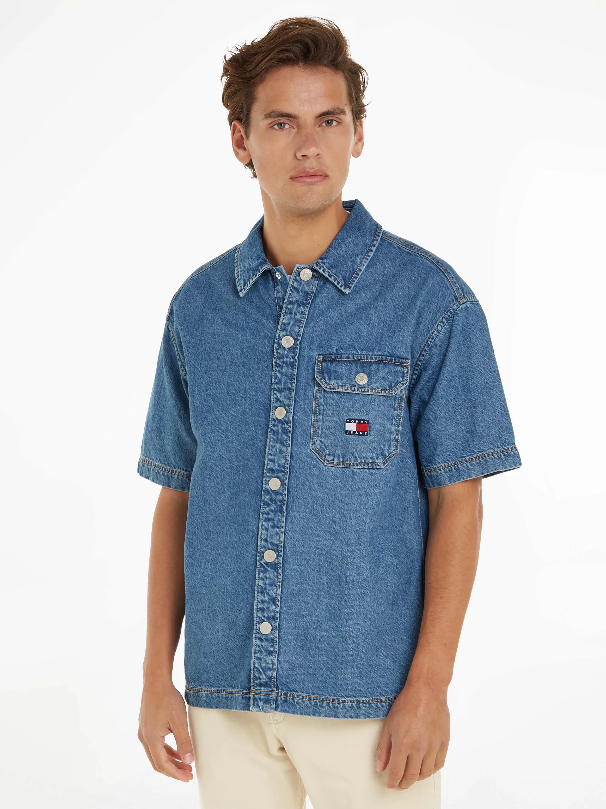 Tommy Jeans Jeanshemd "TJM DENIM SS OVERSHIRT" günstig online kaufen
