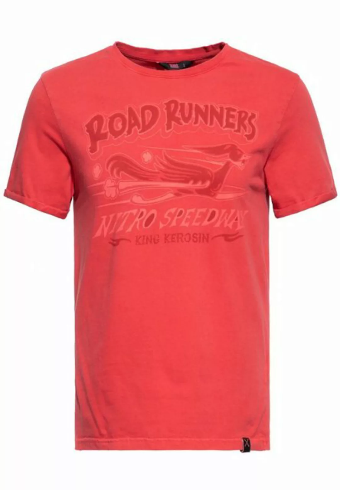 KingKerosin Print-Shirt Road Runner (1-tlg) Front Print mit Retro Artwork günstig online kaufen