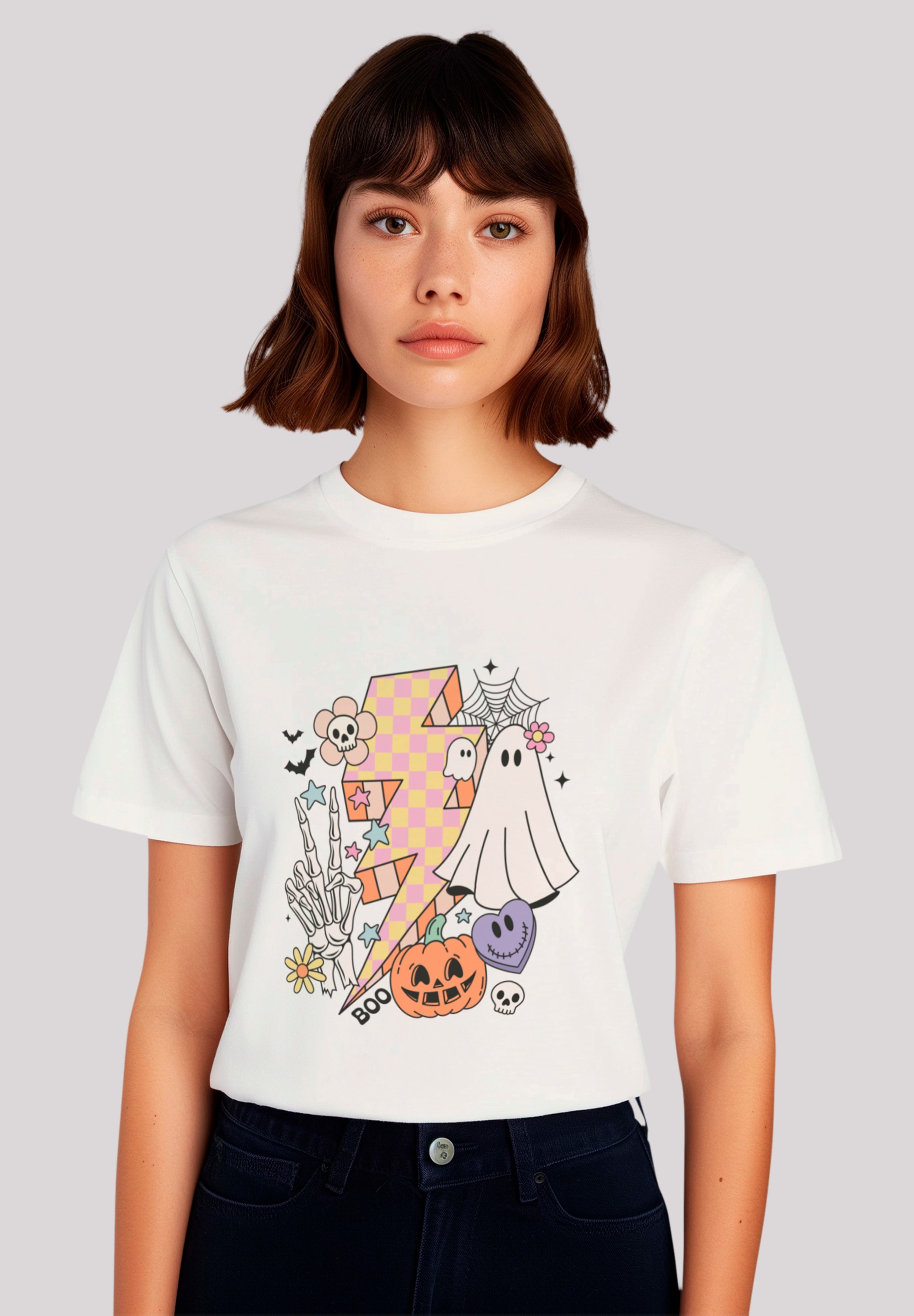 F4NT4STIC T-Shirt "Retro Halloween Lightning", Premium Qualität, Unisex Sch günstig online kaufen