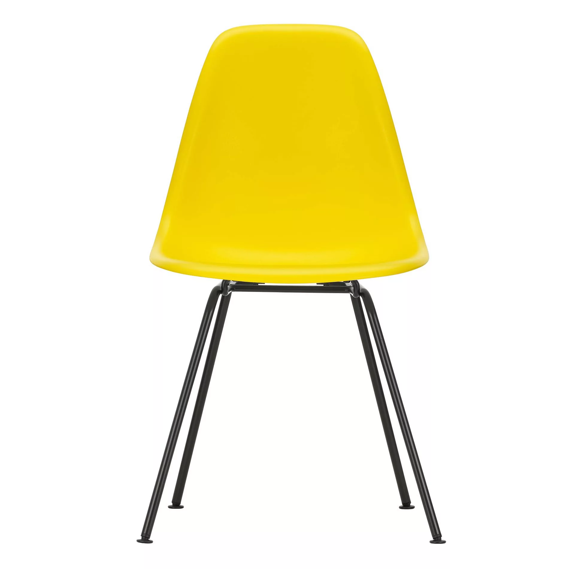Vitra - Eames Plastic Side Chair DSX Gestell schwarz - sunlight/Sitzschale günstig online kaufen