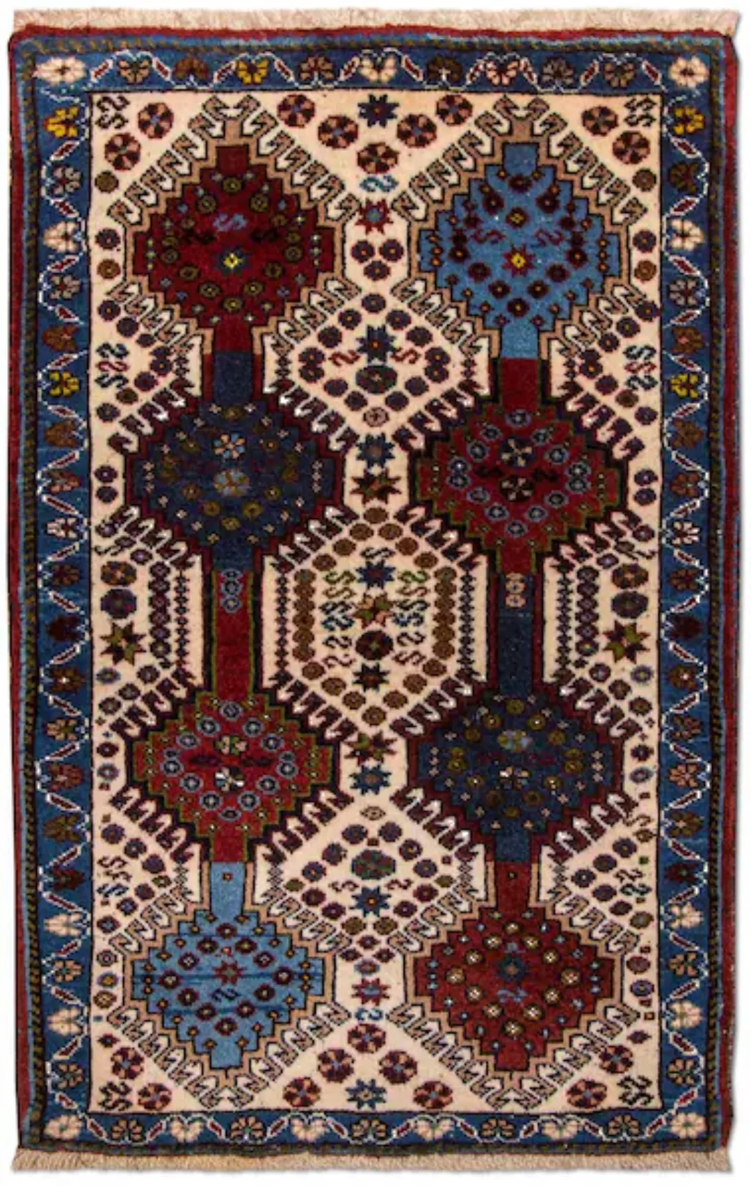 morgenland Wollteppich »Yalameh Teppich handgeknüpft beige«, rechteckig günstig online kaufen