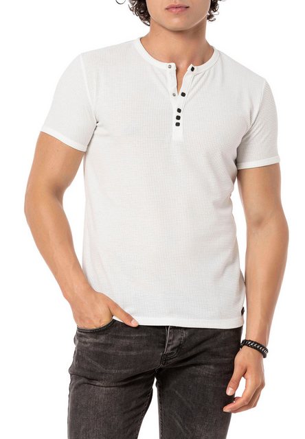 RedBridge T-Shirt mit Henley-Ausschnitt Kurzarmshirt mit Knopfleiste günstig online kaufen