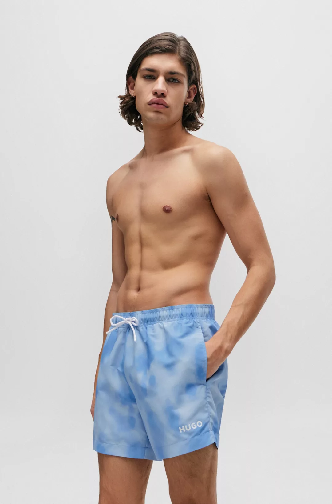 HUGO Underwear Badeshorts "WES", mit Batik-Print günstig online kaufen
