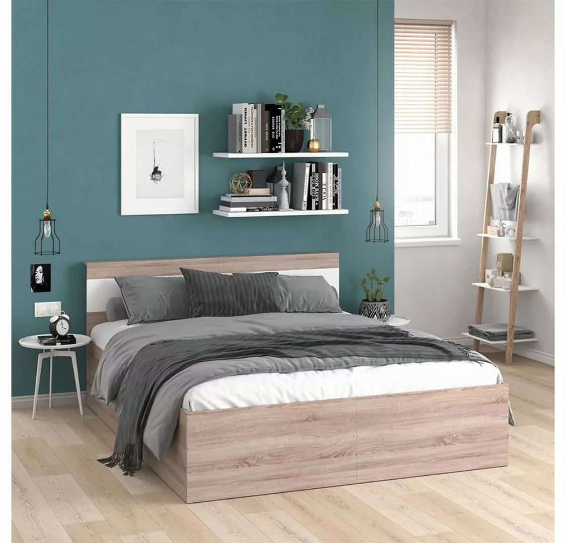 VitaliSpa® Bett Bettgestell Holzbett Doppelbett 160x200cm Adria mit Kopftei günstig online kaufen