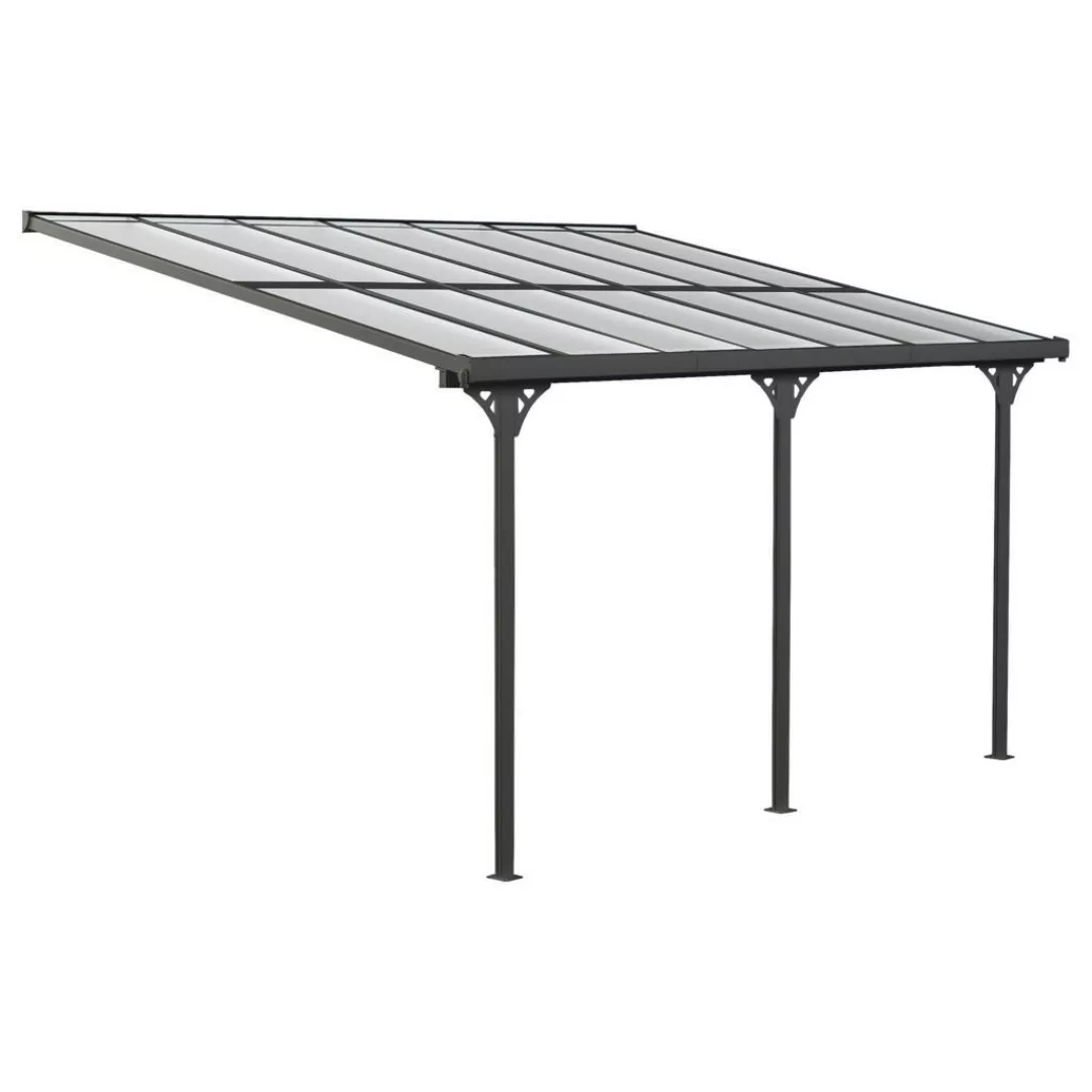 Westmann Terrassenüberdachung Bruce grau Aluminium B/H/T: ca. 434x269x300 c günstig online kaufen