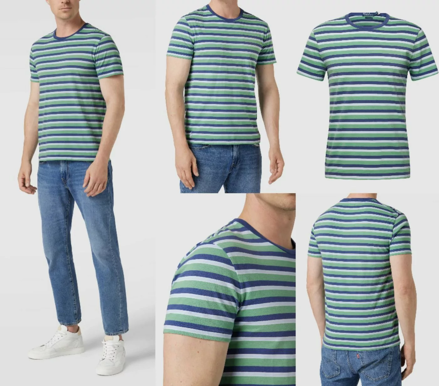 Ralph Lauren T-Shirt POLO RALPH LAUREN Gauze Striped Tee T-Shirt Shirt Cust günstig online kaufen