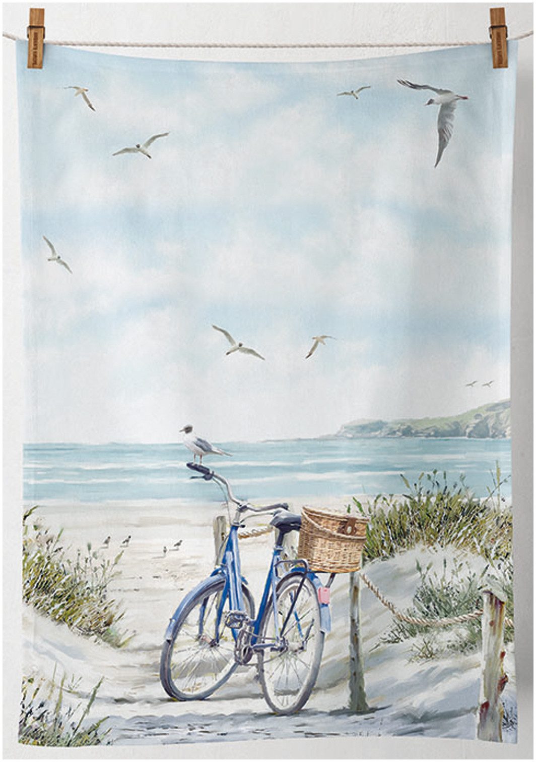 Ambiente® Geschirrtuch Bike at the beach, günstig online kaufen