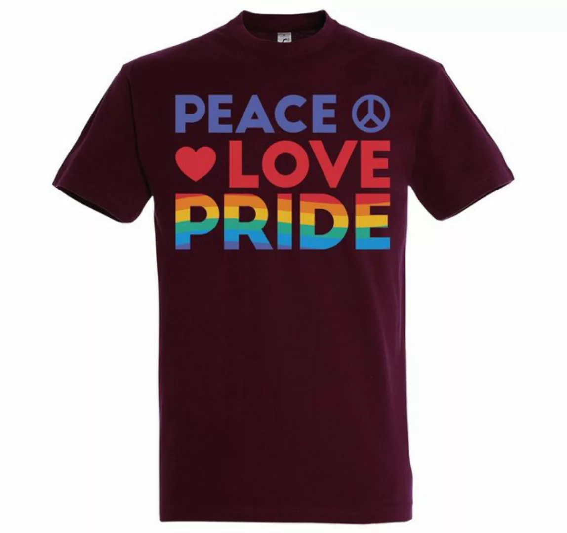 Youth Designz T-Shirt Peace Love Pride Herren T-Shirt mit Trendigem Frontdr günstig online kaufen