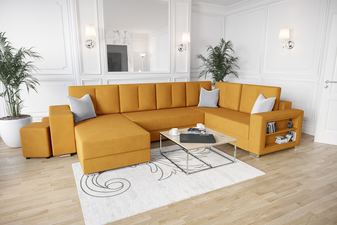 ALTDECOR Wohnlandschaft KRISI, Couch mit Schlaffunktion, Wohnzimmer - Eckso günstig online kaufen