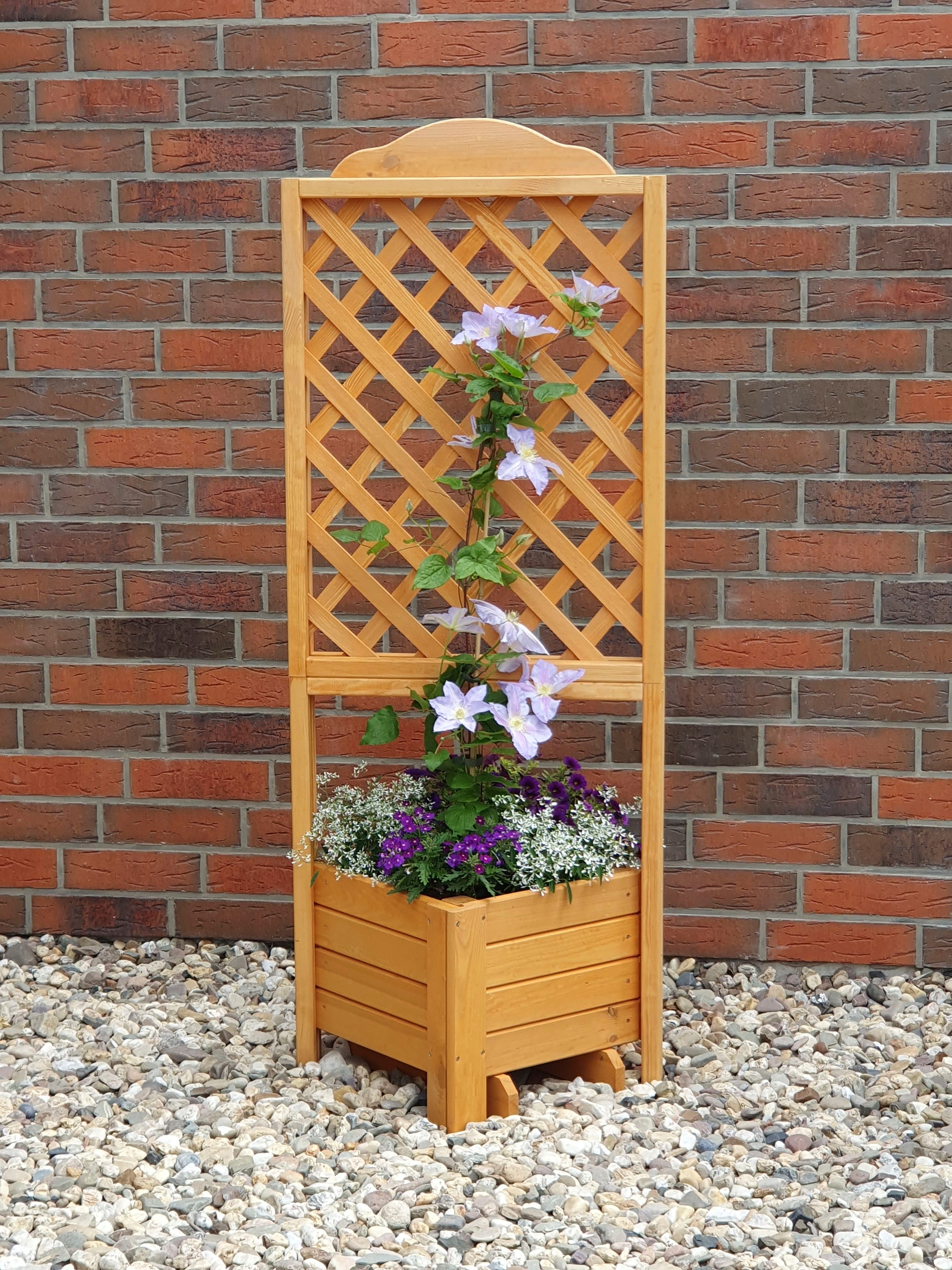 promadino Spalier, Eckspalier mit Pflanzkasten, BxTxH: 38x38x140 cm günstig online kaufen