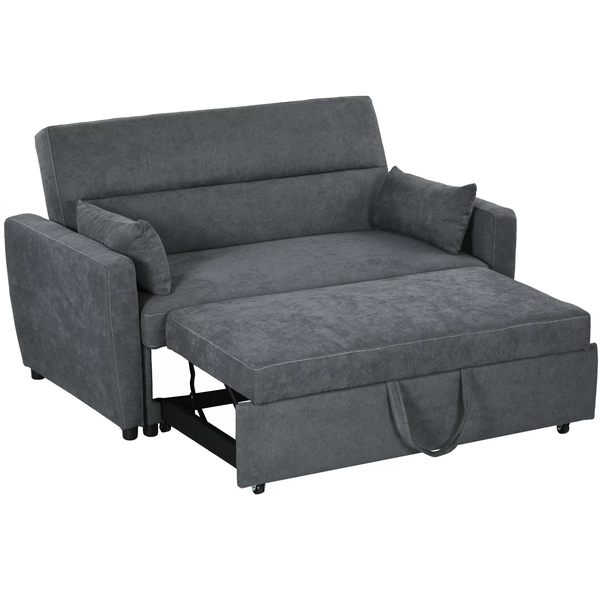 HOMCOM Schlafsofa, 2-Sitzer Sofa mit Bettfunktion, Verstellbarer Rückenlehn günstig online kaufen