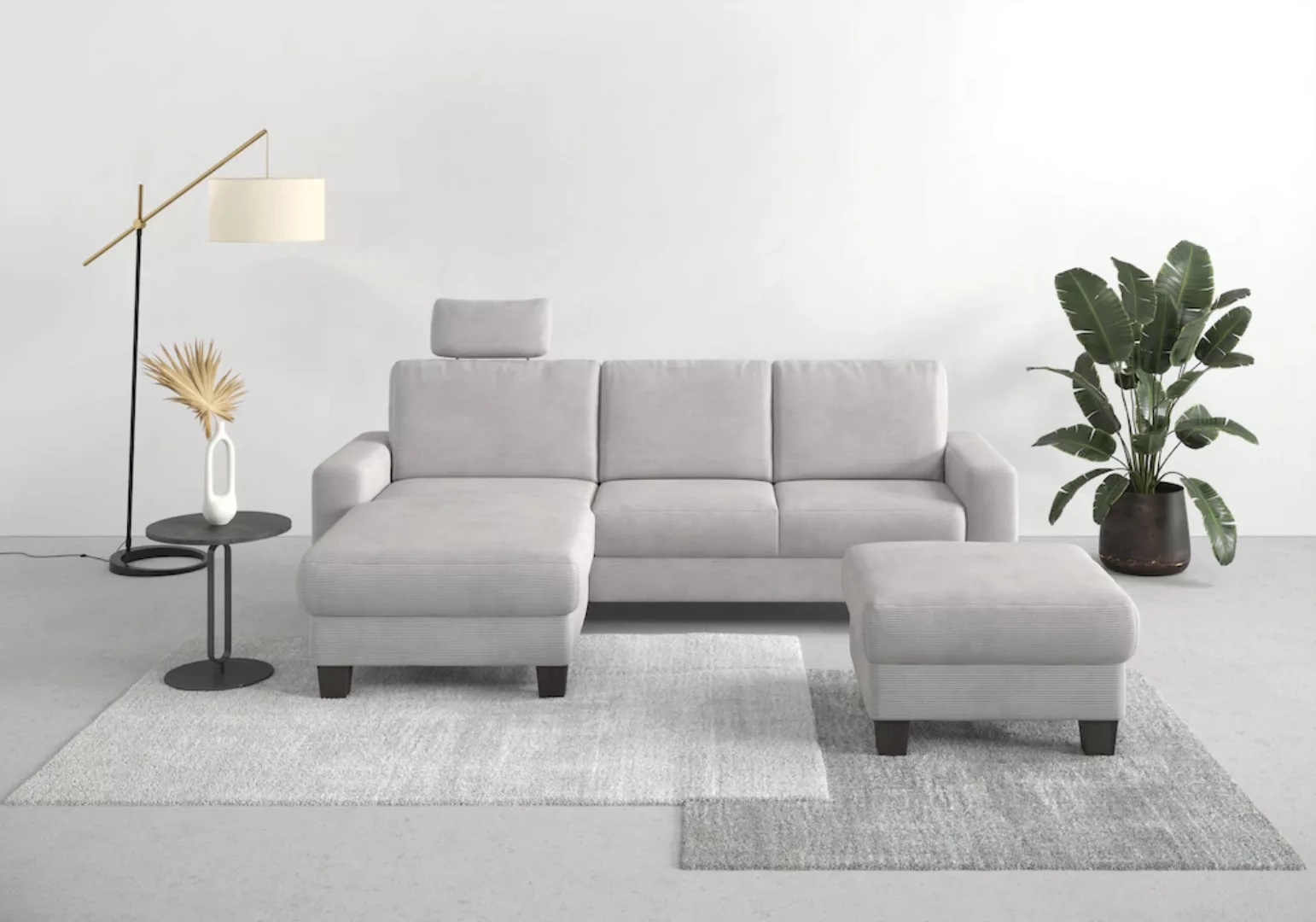 Home affaire Ecksofa "Summer L-Form", mit Recamiere, mit oder ohne Bettfunk günstig online kaufen