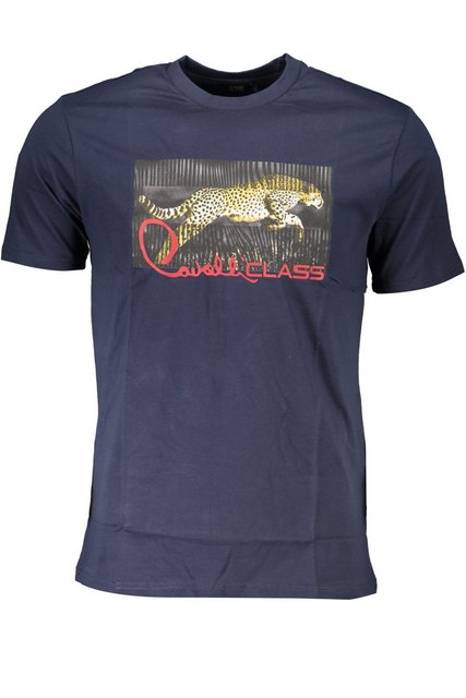 Cavalli Class T-Shirt Herren Blaues Kurzarm T-Shirt - Regular Fit günstig online kaufen