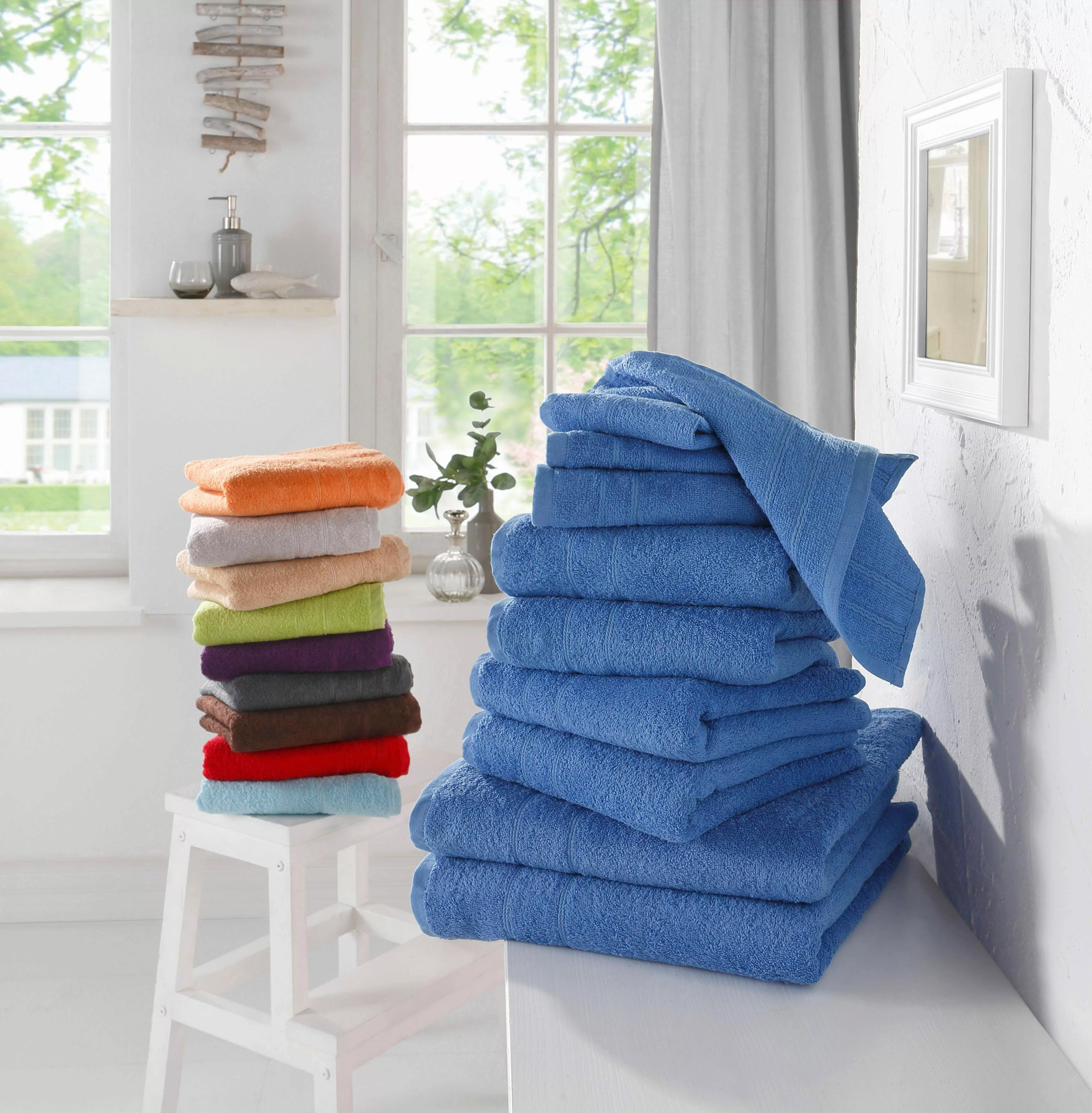my home Handtuch Set Inga, Duschtücher, günstig online kaufen