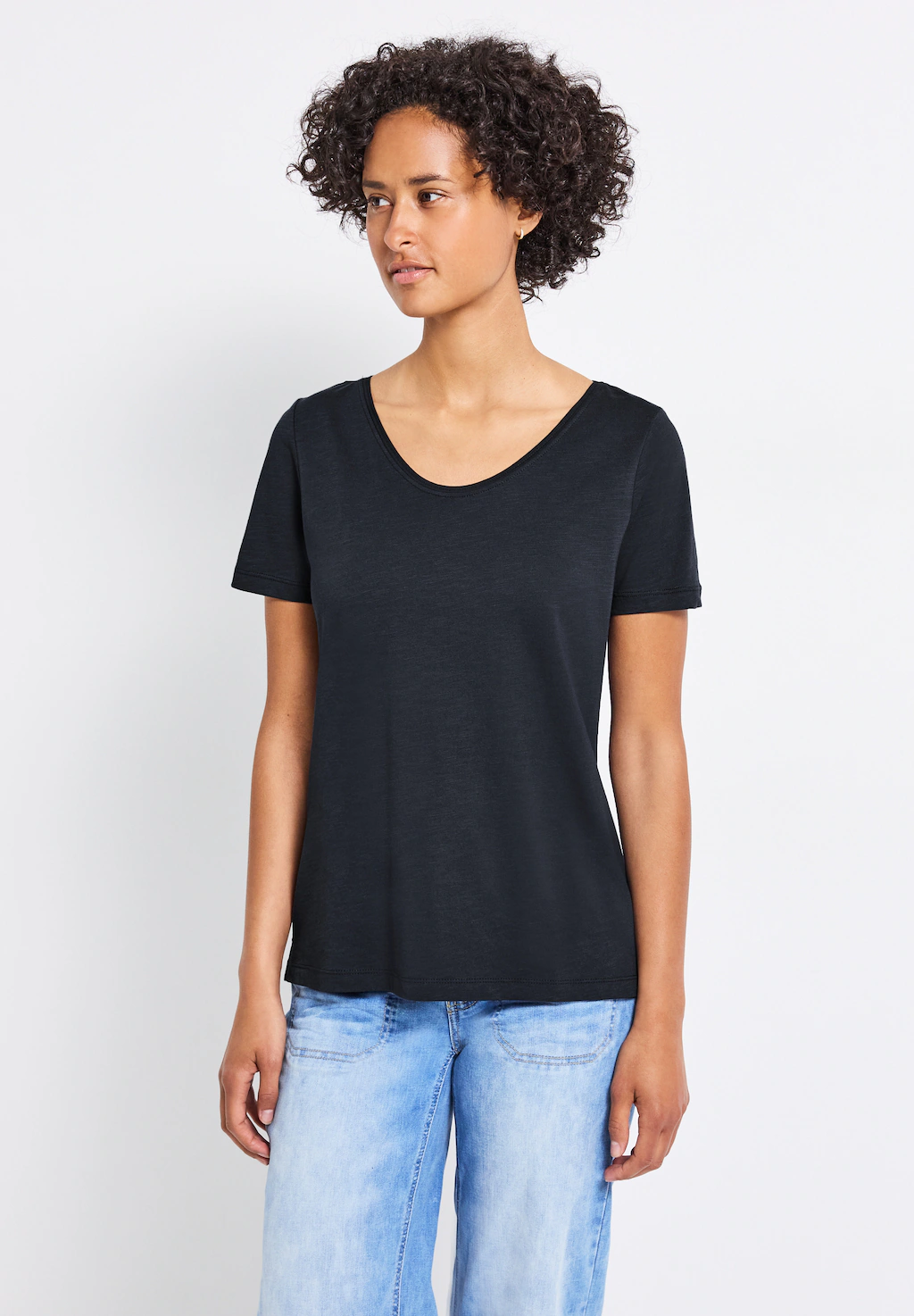 STREET ONE V-Shirt, im soften Baumwoll-Mix günstig online kaufen
