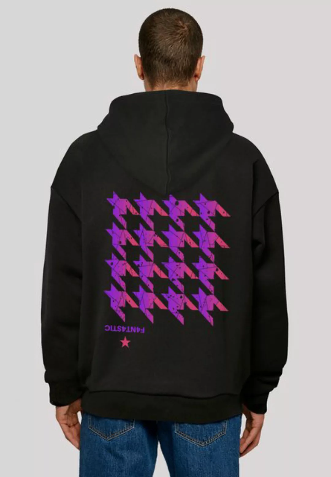 F4NT4STIC Kapuzenpullover Hahnentritt Muster Print günstig online kaufen