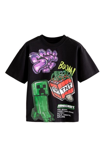 Next T-Shirt Lizenziertes T-Shirt mit Graffiti, Minecraft (1-tlg) günstig online kaufen