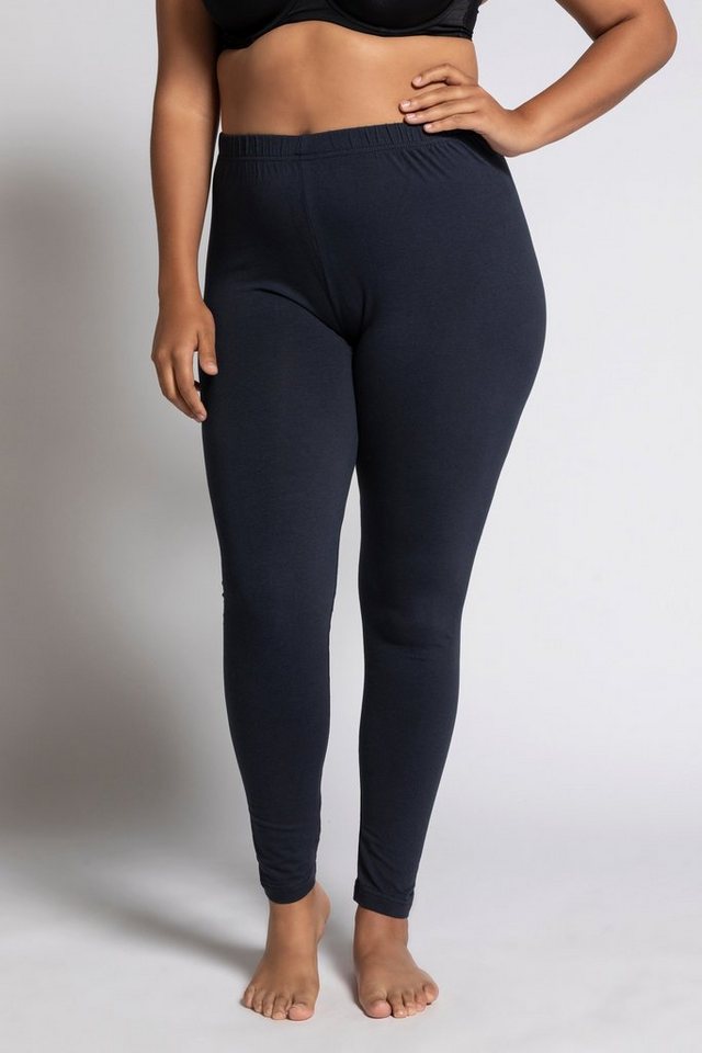 Ulla Popken Funktionshose Leggings Baumwolle Slim Elastikbund günstig online kaufen