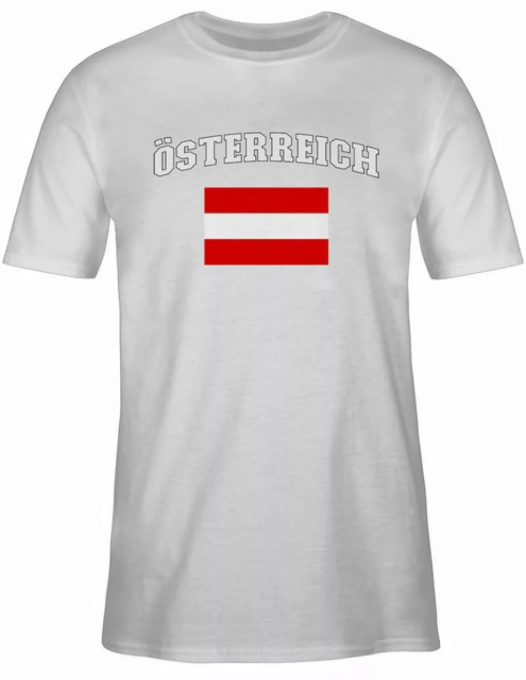 Shirtracer T-Shirt Österreich Schriftzug mit Flagge, Austria 2024 Fussball günstig online kaufen