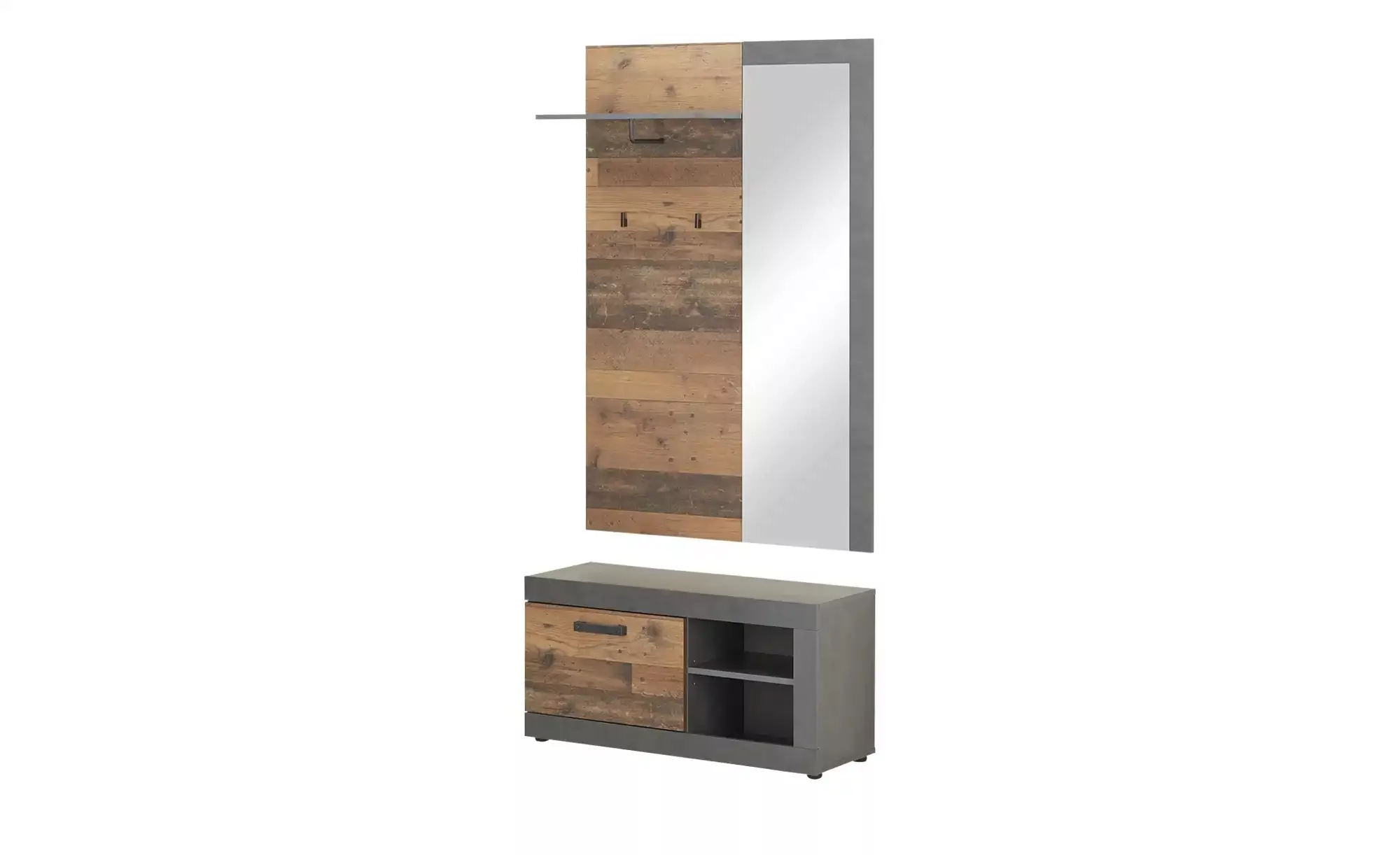 Kompaktgarderobe  Barbana ¦ holzfarben ¦ Maße (cm): B: 96 H: 192 T: 34.0 Ga günstig online kaufen