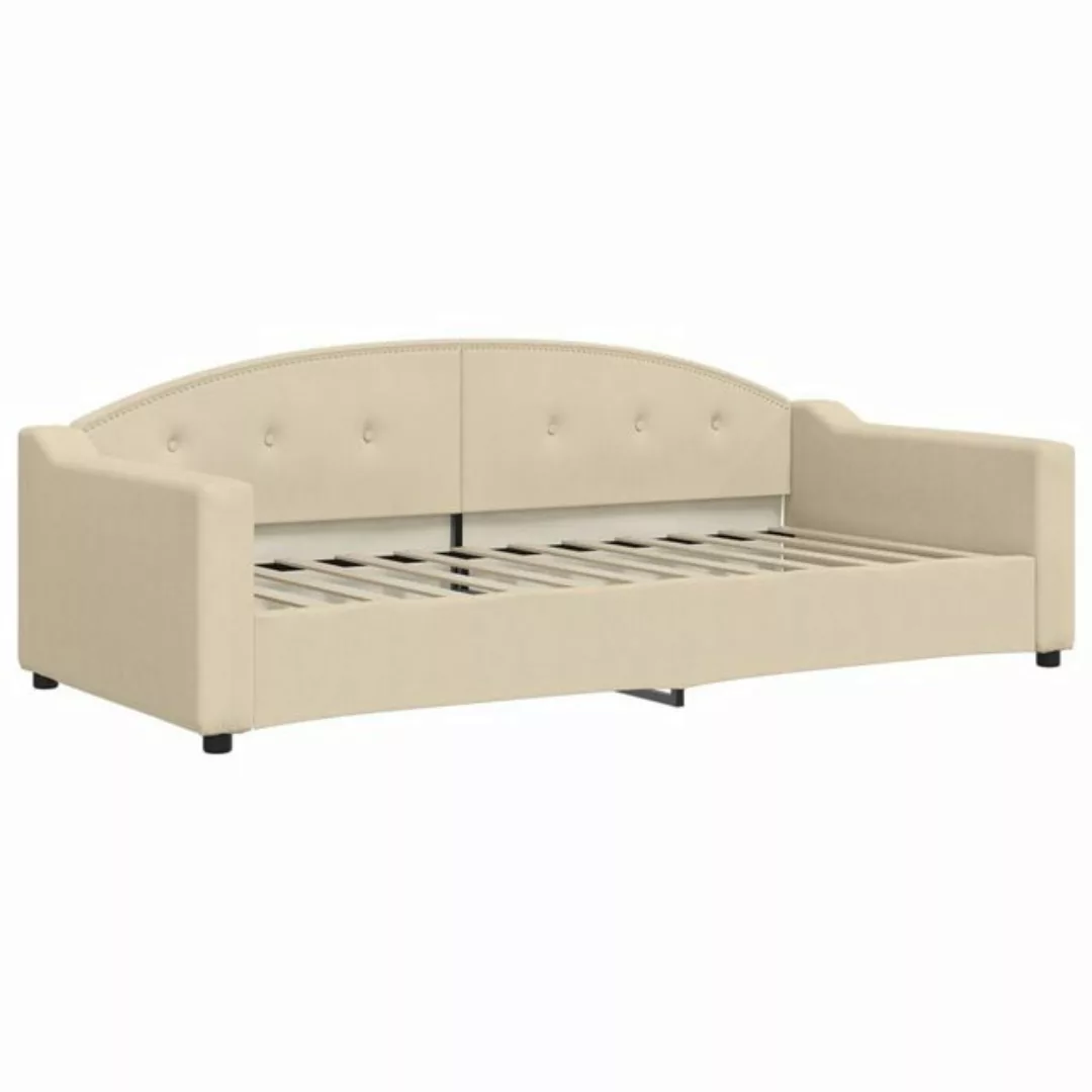 vidaXL Gästebett Tagesbett Creme 90x200 cm Stoff Gästebett Schlafsofa Beige günstig online kaufen