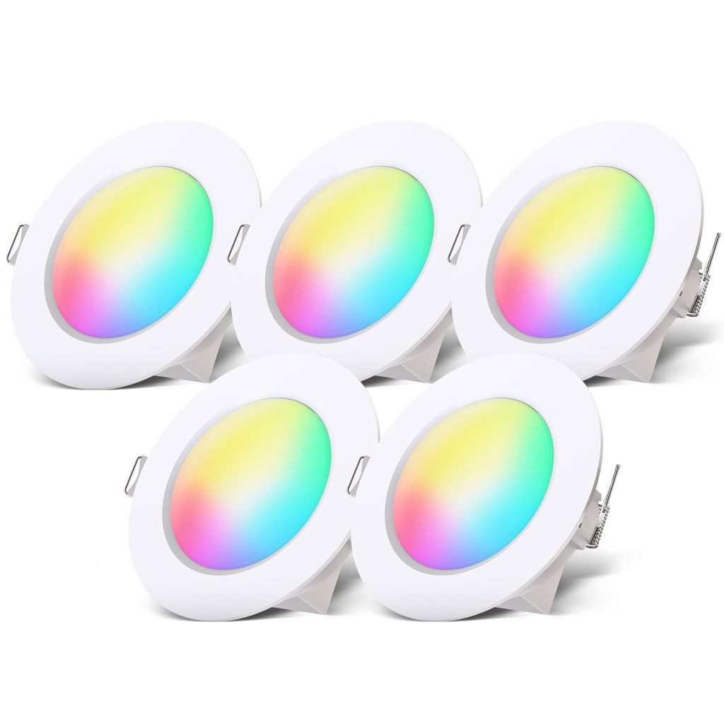 B.K.Licht LED Einbaustrahler IP44 5er-Set Bad-Einbauleuchten günstig online kaufen