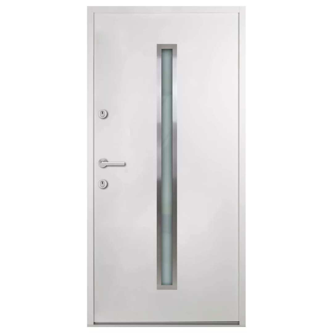 Haustür Aluminium Weiß 110x207,5 Cm günstig online kaufen