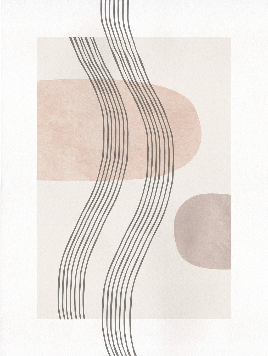 Komar Wandbild "Line Art Waves", (1 St.), Deutsches Premium-Poster Fotopapi günstig online kaufen