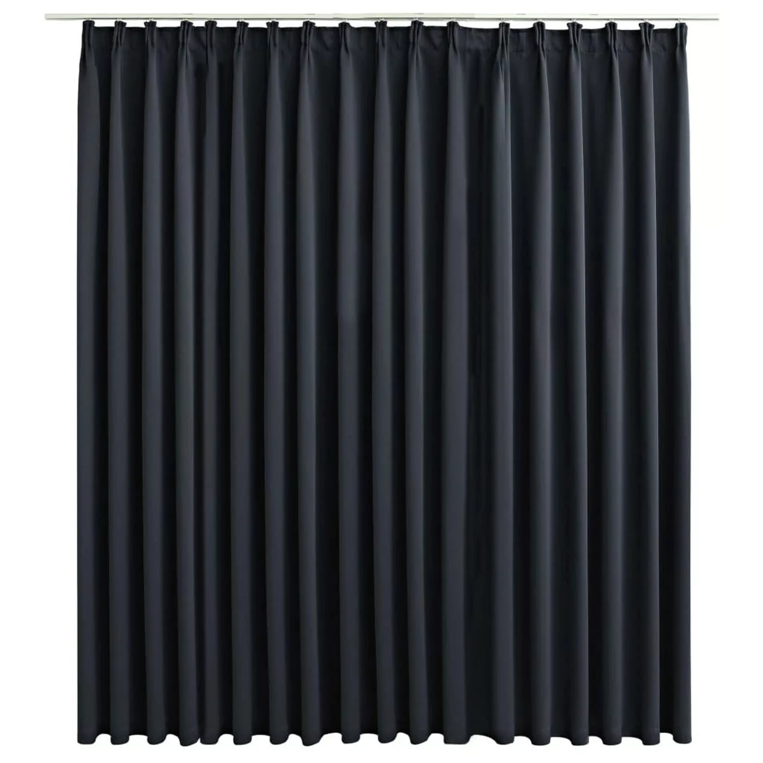vidaXL Verdunkelungsvorhang mit Haken Schwarz 290 x 245 cm günstig online kaufen