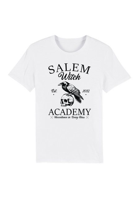 F4NT4STIC T-Shirt Halloween University Salem witch crow skull Premium Quali günstig online kaufen