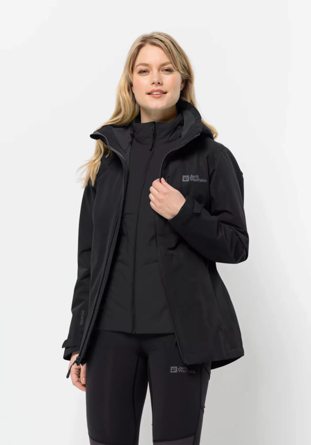 Jack Wolfskin 3-in-1-Funktionsjacke "BERGLAND 3IN1 JKT W", mit Kapuze günstig online kaufen