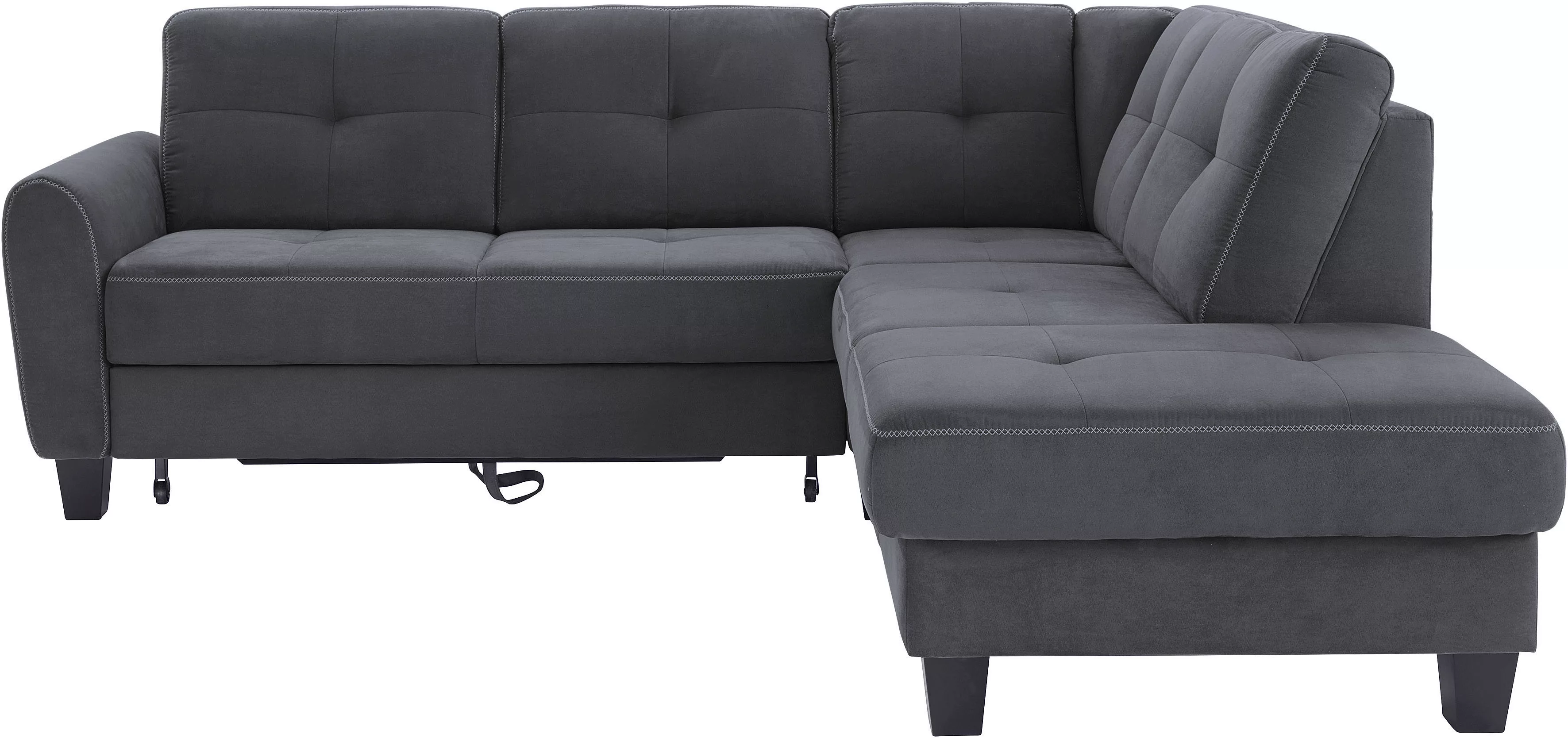 sit&more Ecksofa "Varese L-Form", mit Federkern, wahlweise mit Bettfunktion günstig online kaufen