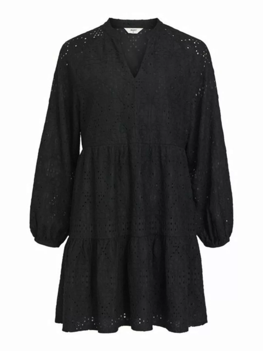 Object Maxikleid Broderie Anglaise (1-tlg) Volant, Drapiert/gerafft, Lochmu günstig online kaufen