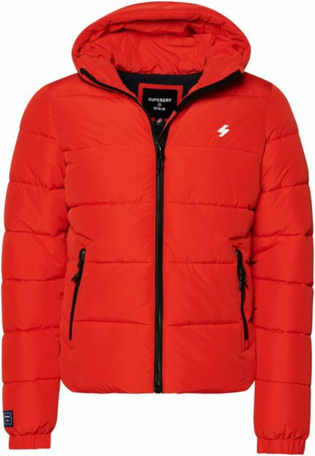 Superdry Steppjacke HOODED SPORTS PUFFR JACKET mit kontrastfarbener Sticker günstig online kaufen