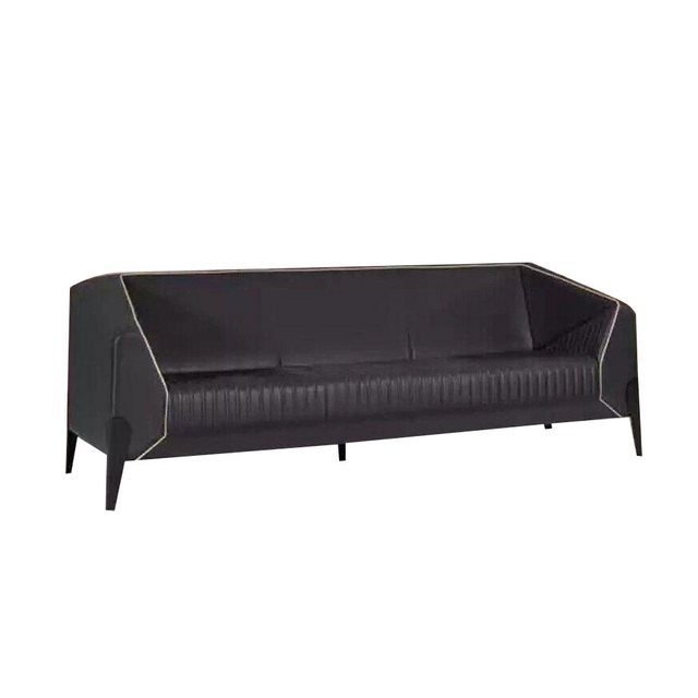 JVmoebel Sofa Schwarzes Ledersofa Büromöbel Wohnzimmer Neue Couch Luxus Pol günstig online kaufen