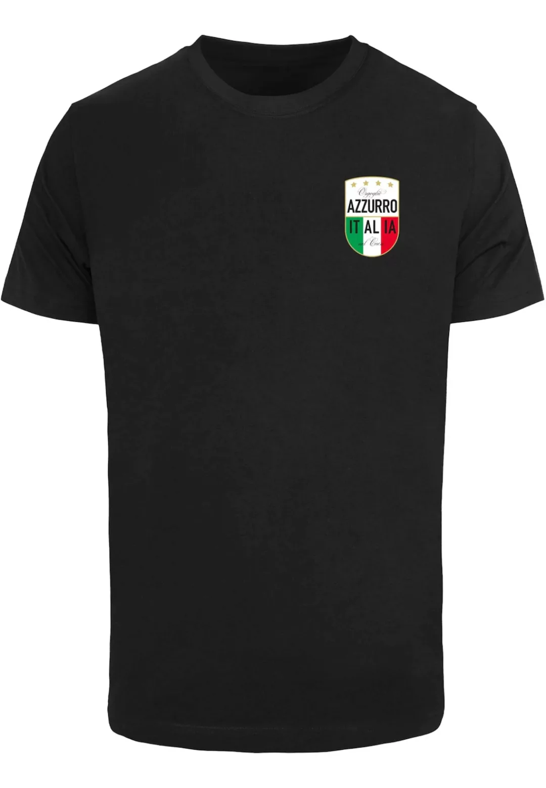 MisterTee T-Shirt "MisterTee Azurro Italia Crest Tee" günstig online kaufen