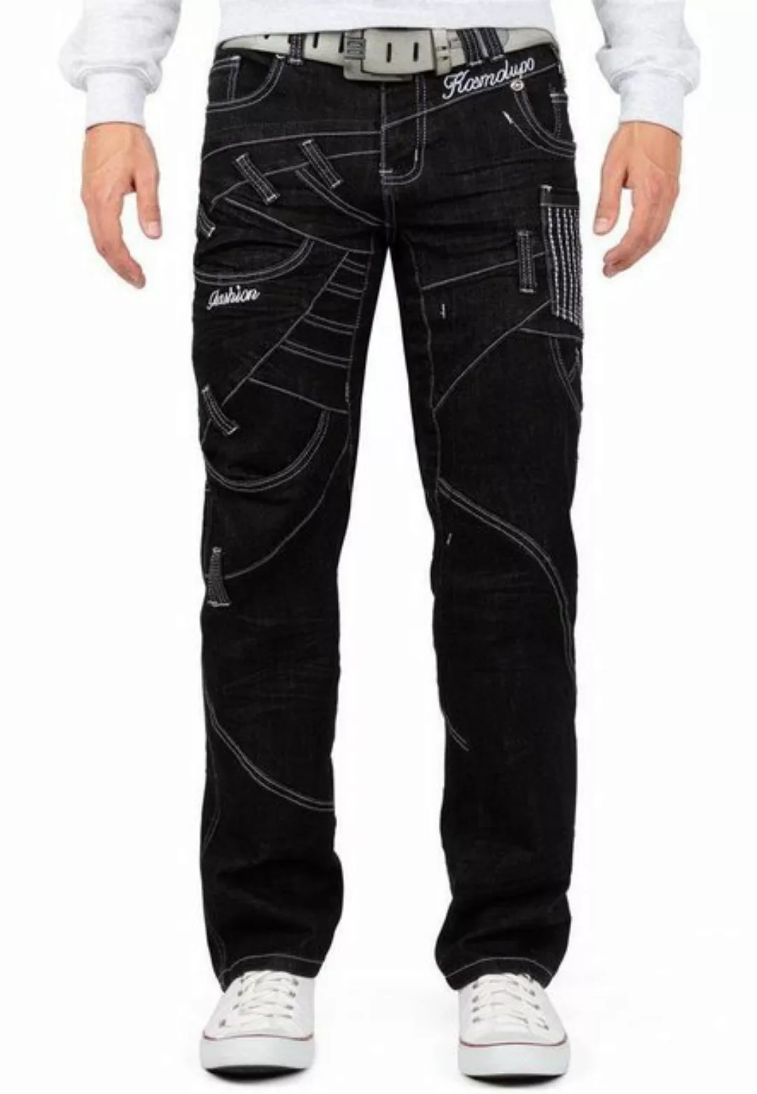 Kosmo Lupo 5-Pocket-Jeans Moderne Herren Hose BA-KM130-1 mit Kontrastnähten günstig online kaufen